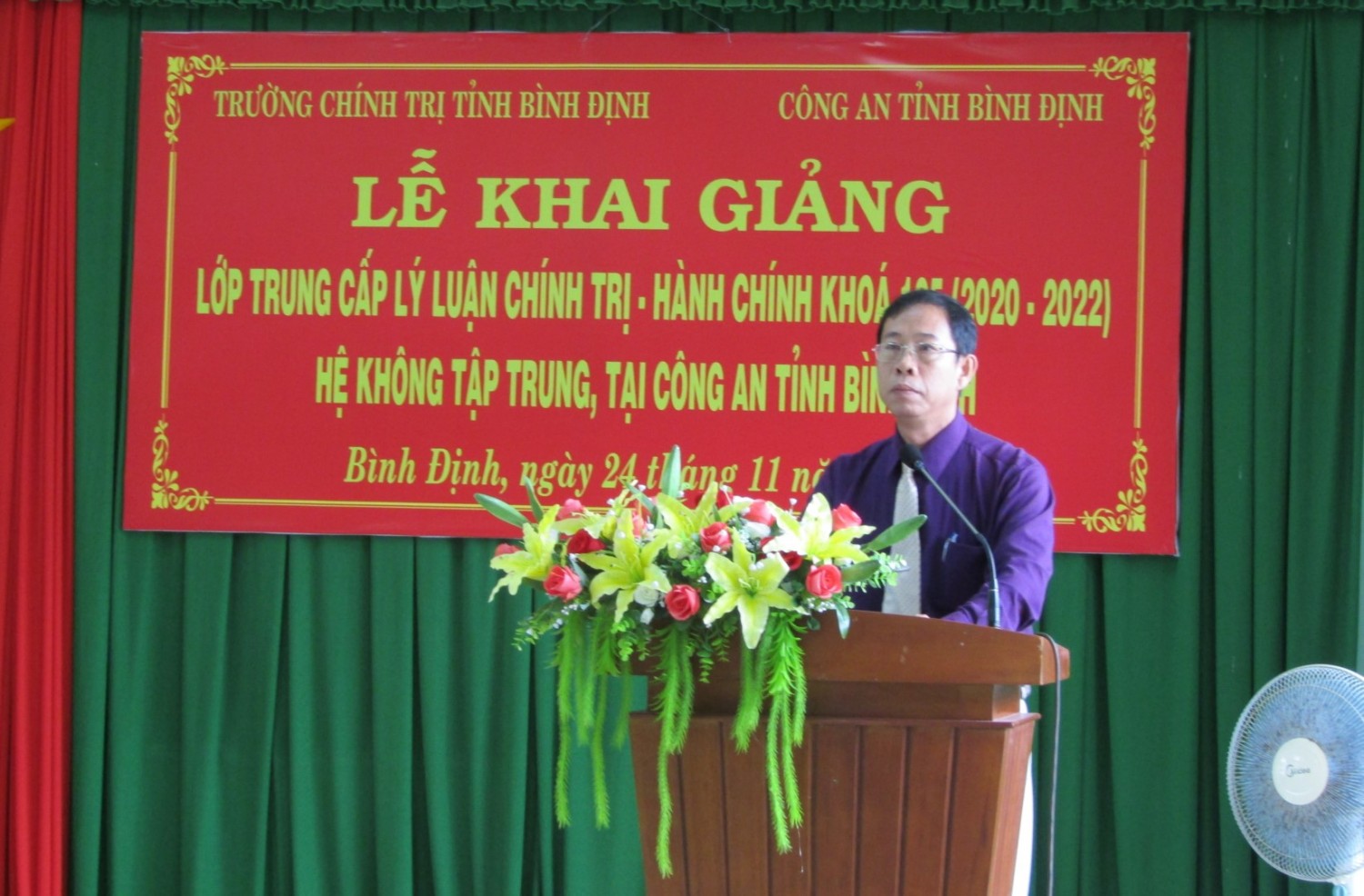 đ/c Trần Hoài Sơn phát biểu