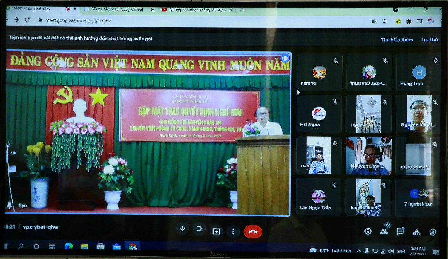 Buổi Gặp mặt này được tổ chức theo hình thức trực tuyến