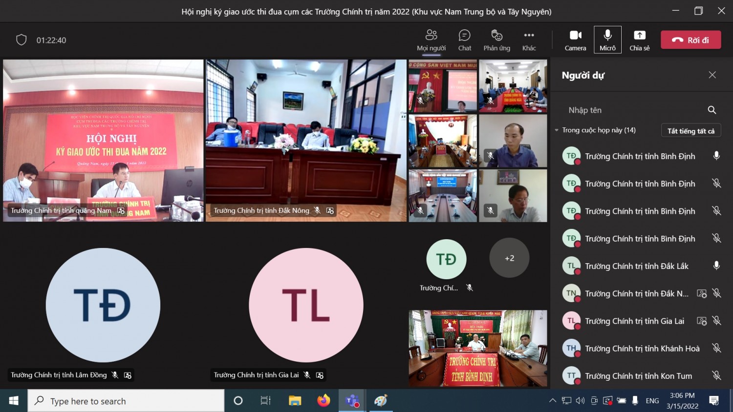 Hội nghị diễn ra theo hình thức trực tuyến bằng phần mềm MS Teams.
