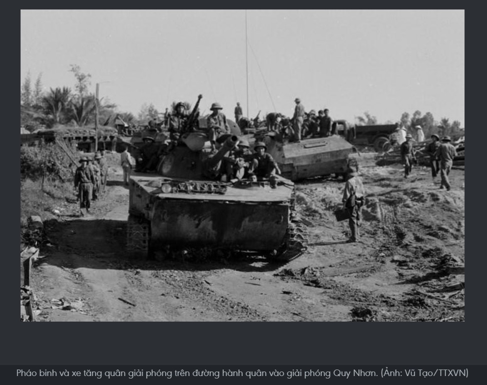 thang 3 phao binh va xe tang QGP tien vao GP QNhon